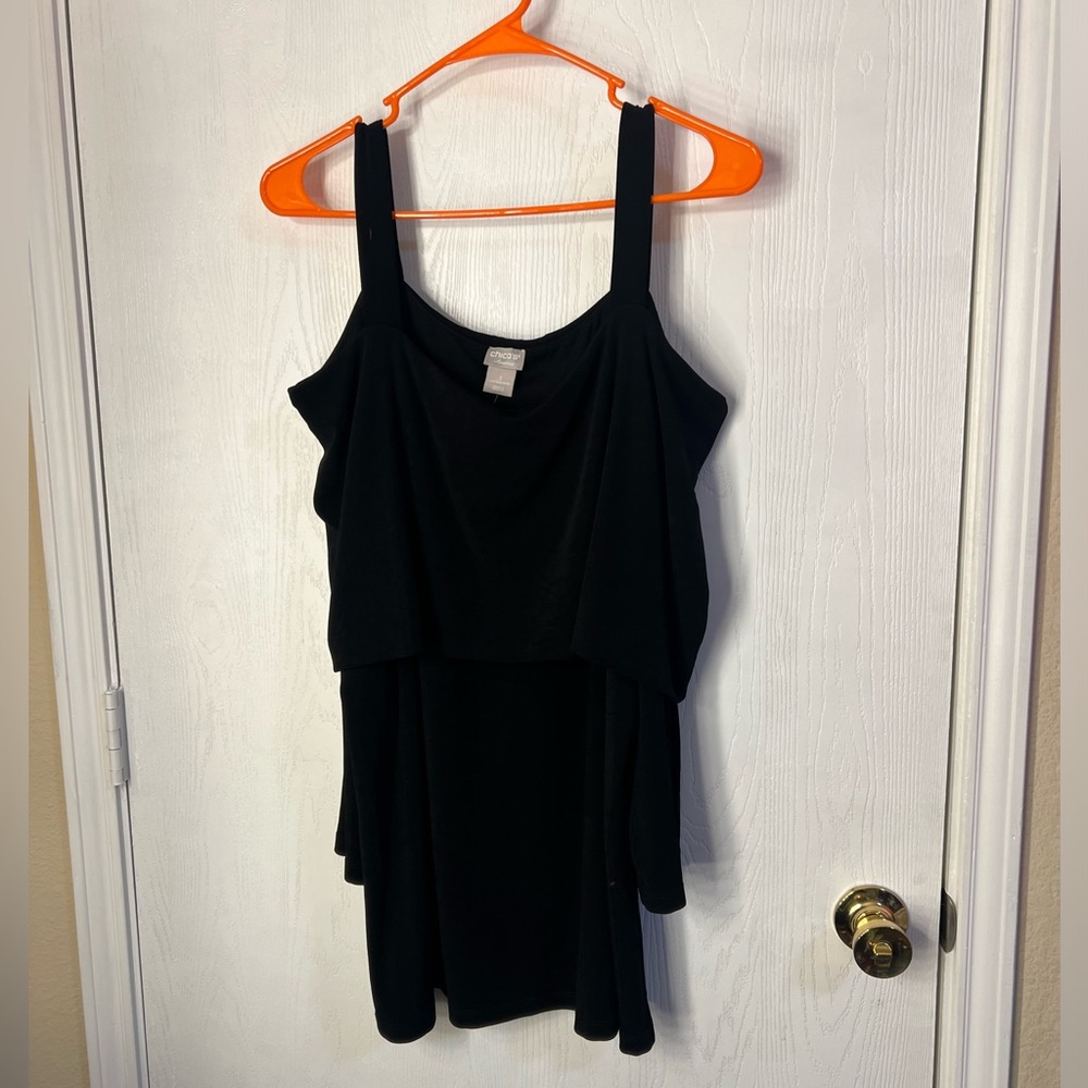 Plus Black off the shoulder long sleeve longer shirt made of stretchy material